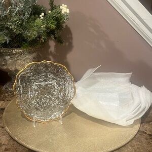Classic Touch Glass Dessert Plates, Set of 4